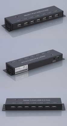 Metal 7 Port USB Hub-GS : US7W