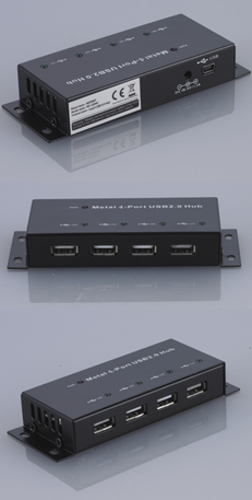 Metal 4 Port USB Hub-GC : US4W